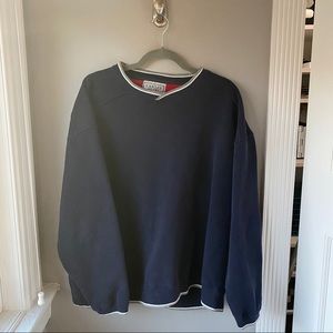 Oversized navy waffled sweatshirt